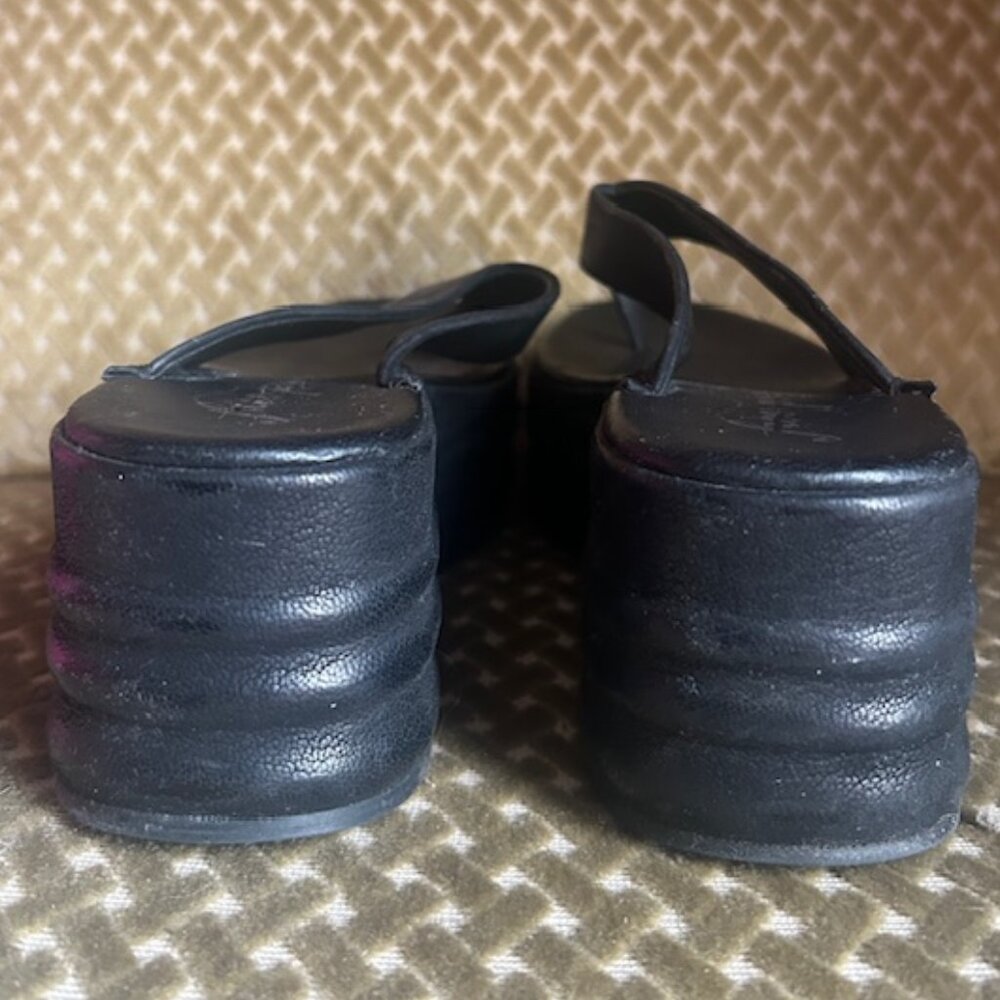 Free People Black Platform Thong Mules - Picture 4 of 14